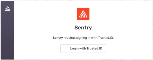 Виджет входа в Sentry