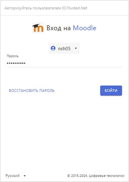 Виджет ввода пароля