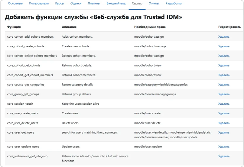 Предварительные настройки
