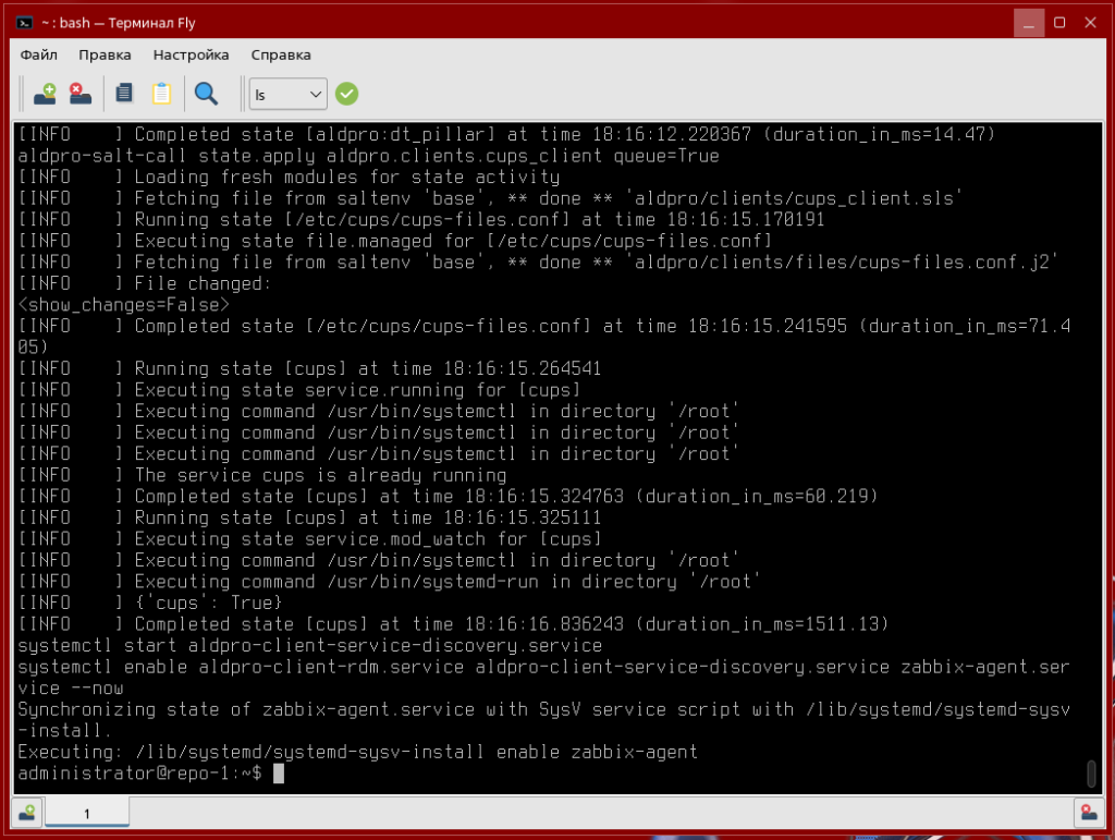 Рисунок 16. Результат ввода клиентской машины в домен